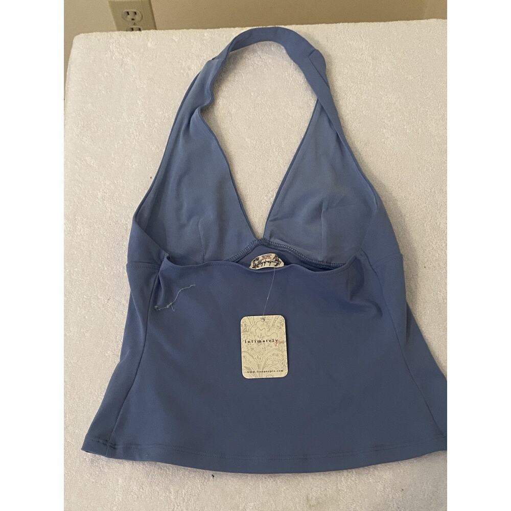 Intimately Free People Still Here Halter‎ Top XS Dusted Blue Sporty Coquette - Picture 3 of 4